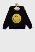 Дитяча бавовняна кофта Desigual колір чорний з принтом (2713128)