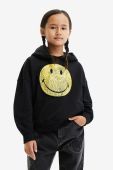 Дитяча бавовняна кофта Desigual колір чорний з принтом (2713128)