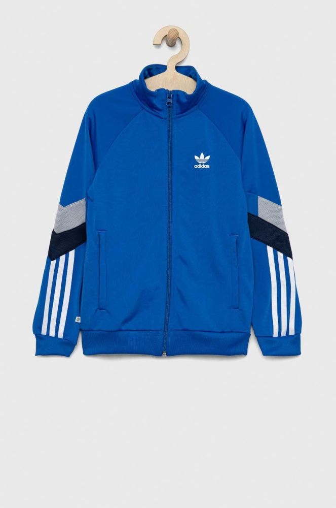 Дитяча кофта adidas Originals однотонна колір блакитний