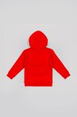 Дитяча бавовняна кофта zippy колір червоний з капюшоном з принтом (2734871)