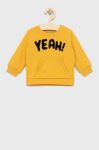 Бавовняна кофта для немовлят Birba&Trybeyond колір жовтий з аплікацією