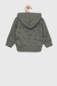 Кофта для немовлят Birba&Trybeyond колір зелений з капюшоном візерунок