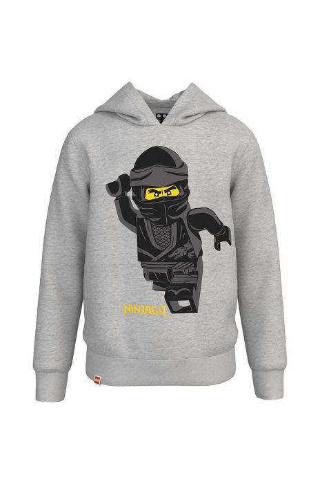 Дитяча бавовняна кофта Lego Wear колір сірий з принтом (2668507)