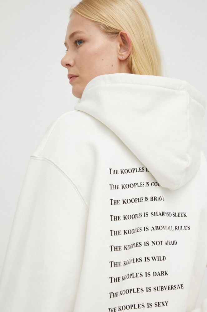 Бавовняна кофта The Kooples жіноча колір бежевий з принтом