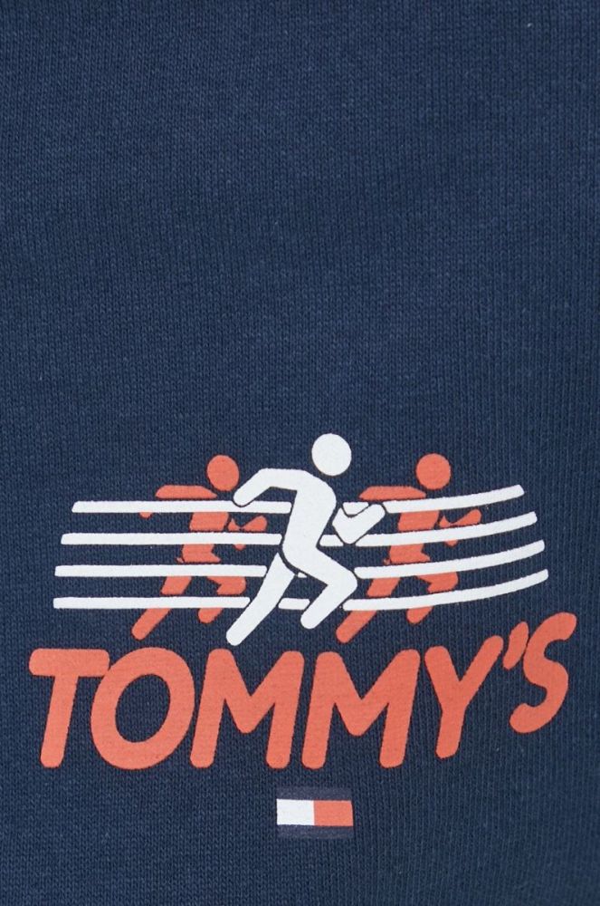 Бавовняна кофта Tommy Jeans жіноча колір синій з принтом (2531247) фото 6