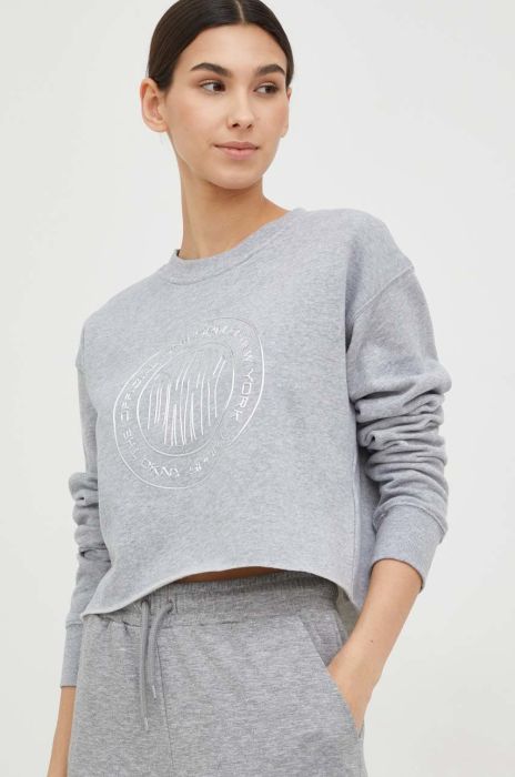 Кофта Dkny жіноча колір сірий з аплікацією