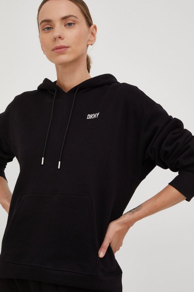 Кофта Dkny жіноча колір чорний з аплікацією (2664725)