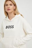Бавовняна кофта BOSS жіноча колір бежевий однотонна (2558022)