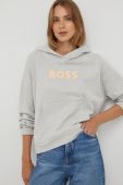 Бавовняна кофта BOSS жіноча колір сірий однотонна