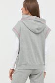 Бавовняна кофта MAX&Co. жіноча колір сірий з капюшоном меланж