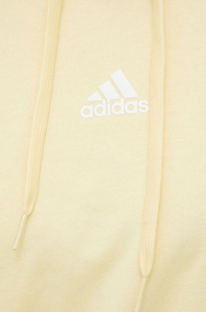 Кофта adidas жіноча колір жовтий однотонна фото 5