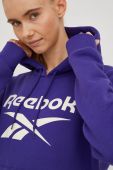 Кофта Reebok жіноча колір фіолетовий з принтом