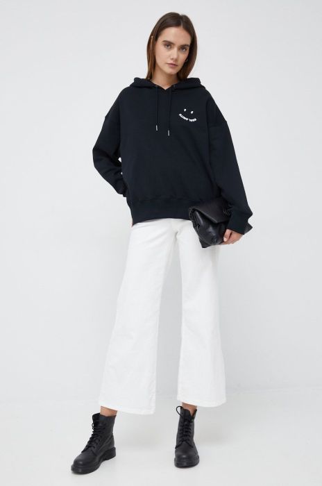 Бавовняна кофта PS Paul Smith жіноча колір чорний з аплікацією