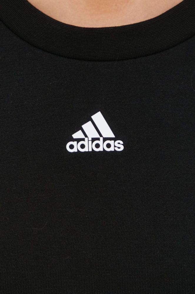 Тренувальна кофта adidas Studio жіноча колір чорний однотонна фото 5