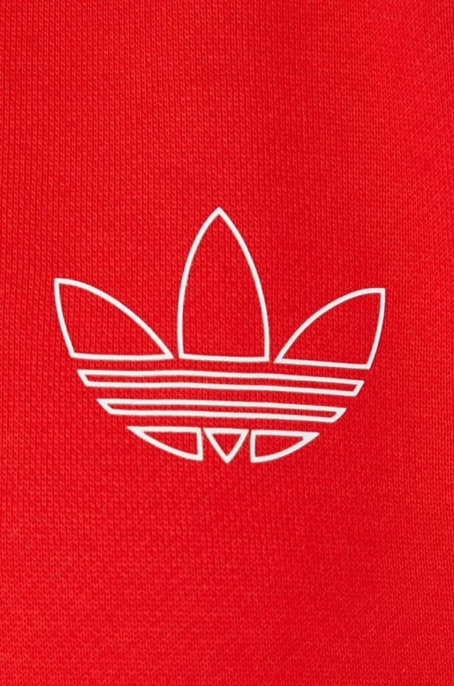 Бавовняна кофта adidas Originals жіноча колір червоний з принтом фото 6