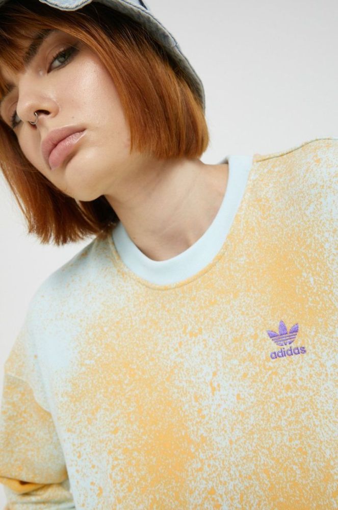 Бавовняна кофта adidas Originals жіноча  візерунок колір барвистий (2528447) фото 4