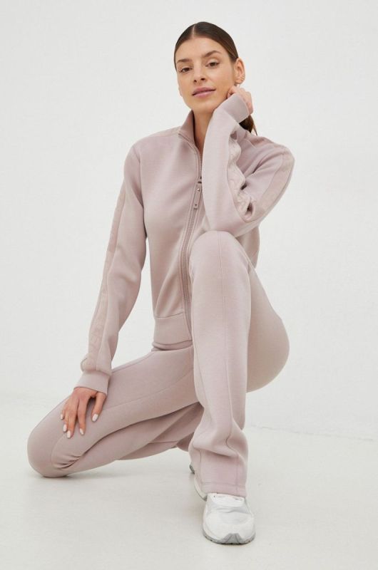 Жіноча кофта на застібці з віскозою Guess NEW ALLIE колір рожевий фото 4