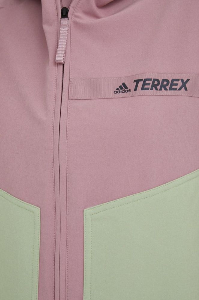 Куртка outdoor adidas TERREX колір рожевий фото 5