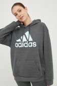 Кофта adidas жіноча колір сірий з принтом