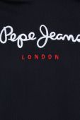 Бавовняна кофта Pepe Jeans жіноча колір чорний з аплікацією (2623951)