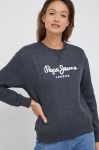 Кофта Pepe Jeans жіноча колір сірий з аплікацією (2517643)