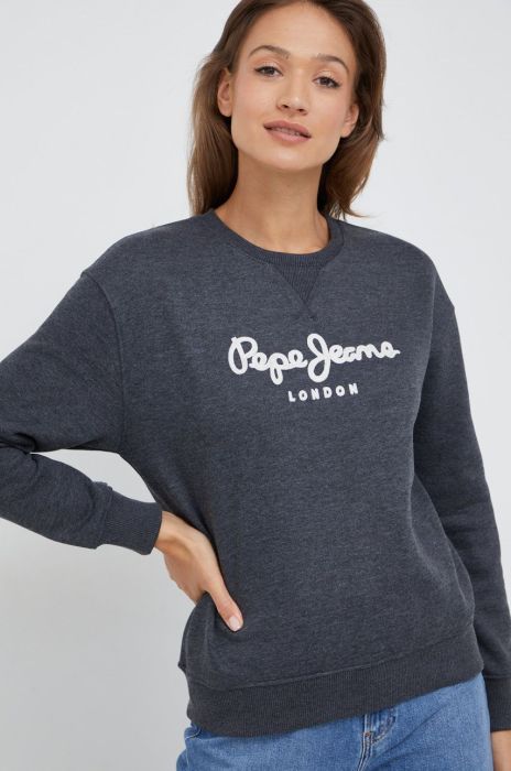 Кофта Pepe Jeans жіноча колір сірий з аплікацією (2517643)