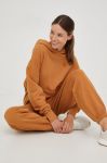 Бавовняна кофта Puma жіноча колір коричневий однотонна Бавовняна кофта Puma жіноча колір коричневий однотонна