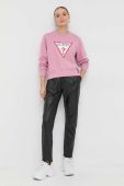 Кофта Guess жіноча колір рожевий з принтом (2835630)
