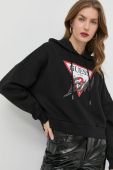 Кофта Guess жіноча колір чорний з аплікацією (2693873)