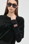Кофта Guess жіноча колір чорний з аплікацією (2687677)