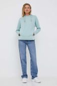 Кофта Joop! жіноча колір бірюзовий з капюшоном однотонна