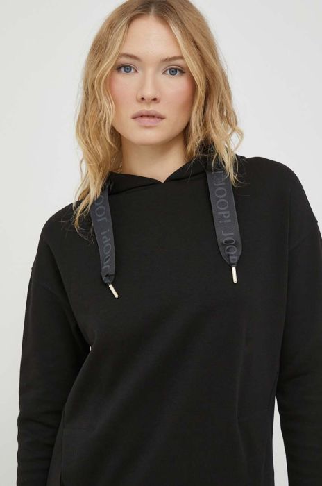 Кофта Joop! жіноча колір чорний з капюшоном однотонна