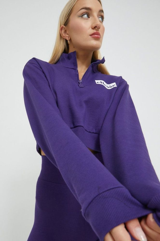 Кофта Ellesse жіноча колір фіолетовий однотонна фото 5