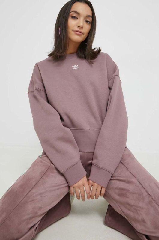 Кофта adidas Originals жіноча колір рожевий однотонна (2803800)