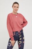Кофта для йоги adidas Studio жіноча колір рожевий однотонна