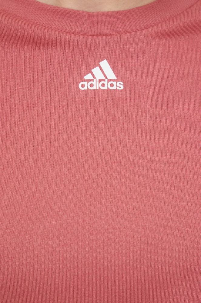 Кофта для йоги adidas Studio жіноча колір рожевий однотонна фото 5