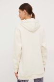 Кофта adidas Performance жіноча колір бежевий з капюшоном однотонна