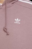 Кофта adidas Originals жіноча колір рожевий з капюшоном однотонна (2795981)