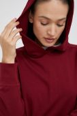 Кофта Tommy Hilfiger жіноча колір бордовий з капюшоном з аплікацією (2792232)