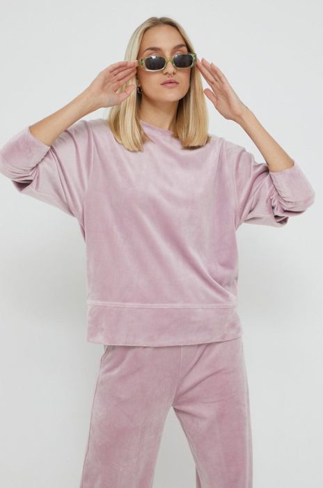 Кофта Fila жіноча колір рожевий однотонна (2607618)