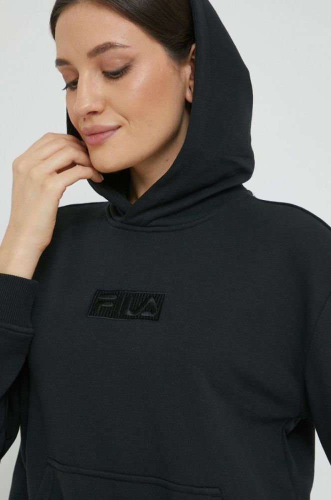 Кофта Fila жіноча колір чорний з аплікацією (2607639) фото 4