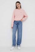 Кофта Lacoste жіноча колір рожевий однотонна