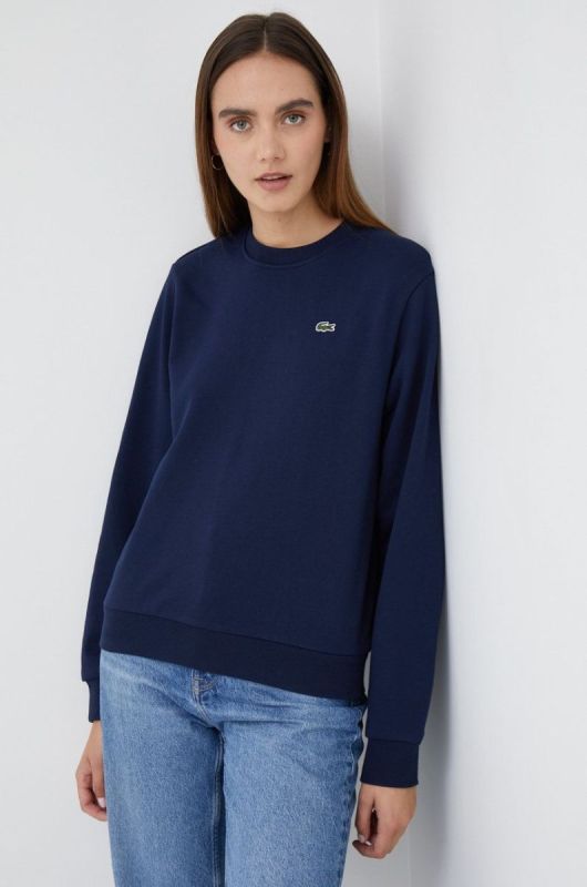 Кофта Lacoste жіноча колір синій однотонна (2671885)