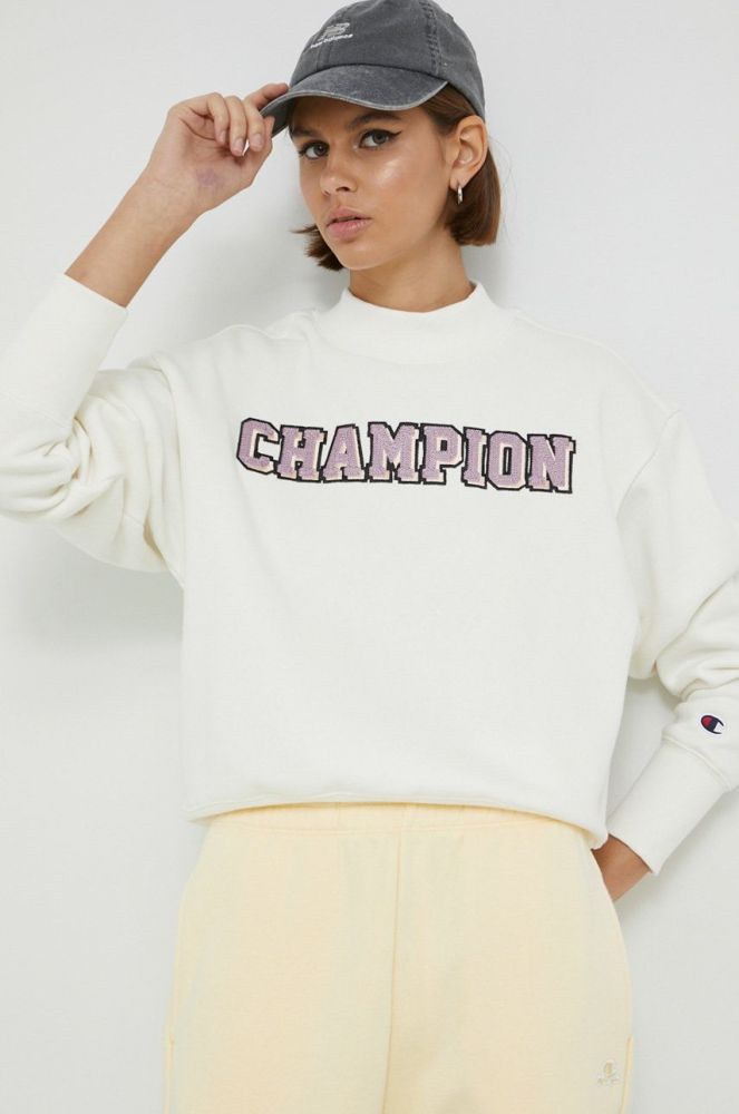 Кофта Champion жіноча колір бежевий однотонна 115439-EBY
