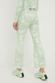 Штани Roxy жіночі колір зелений кльош висока посадка