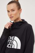 Спортивна кофта The North Face Tenko жіноча колір чорний з капюшоном з принтом