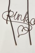 Кофта Pinko жіноча колір бежевий з капюшоном з аплікацією