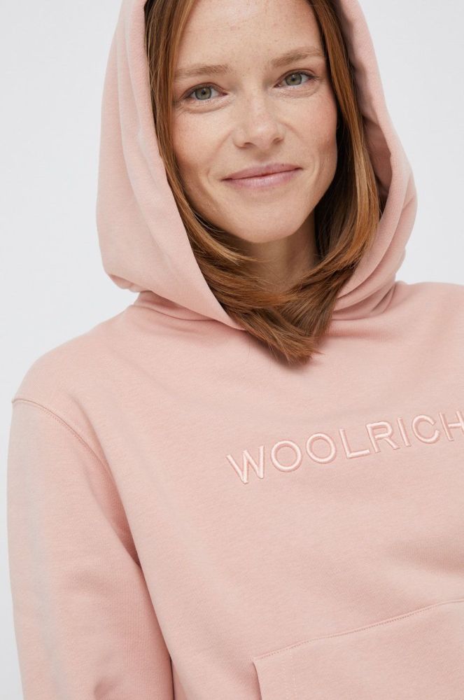 Кофта Woolrich жіноча колір рожевий з аплікацією CFWWSW0087FRUT3164-4018