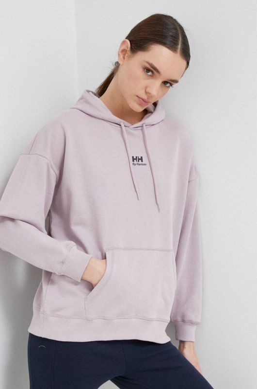 Кофта Helly Hansen жіноча колір рожевий з капюшоном однотонна