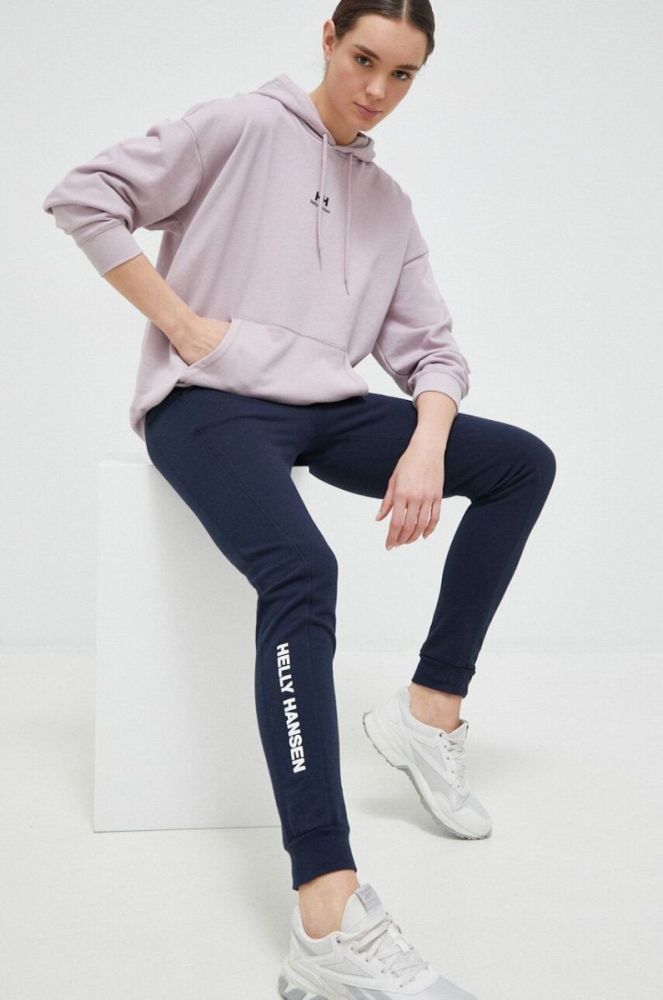 Кофта Helly Hansen жіноча колір рожевий з капюшоном однотонна фото 2